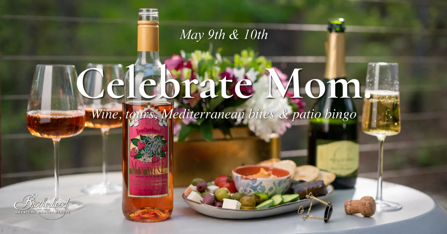 Celebrate Mom. May 9th and 10th. Wine, tours, Mediterranean bites & patio bingo